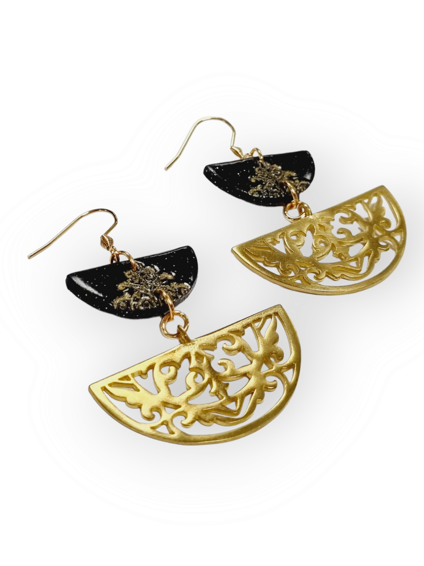 LOVANJU korvakorut Black'n'Gold Ornaments