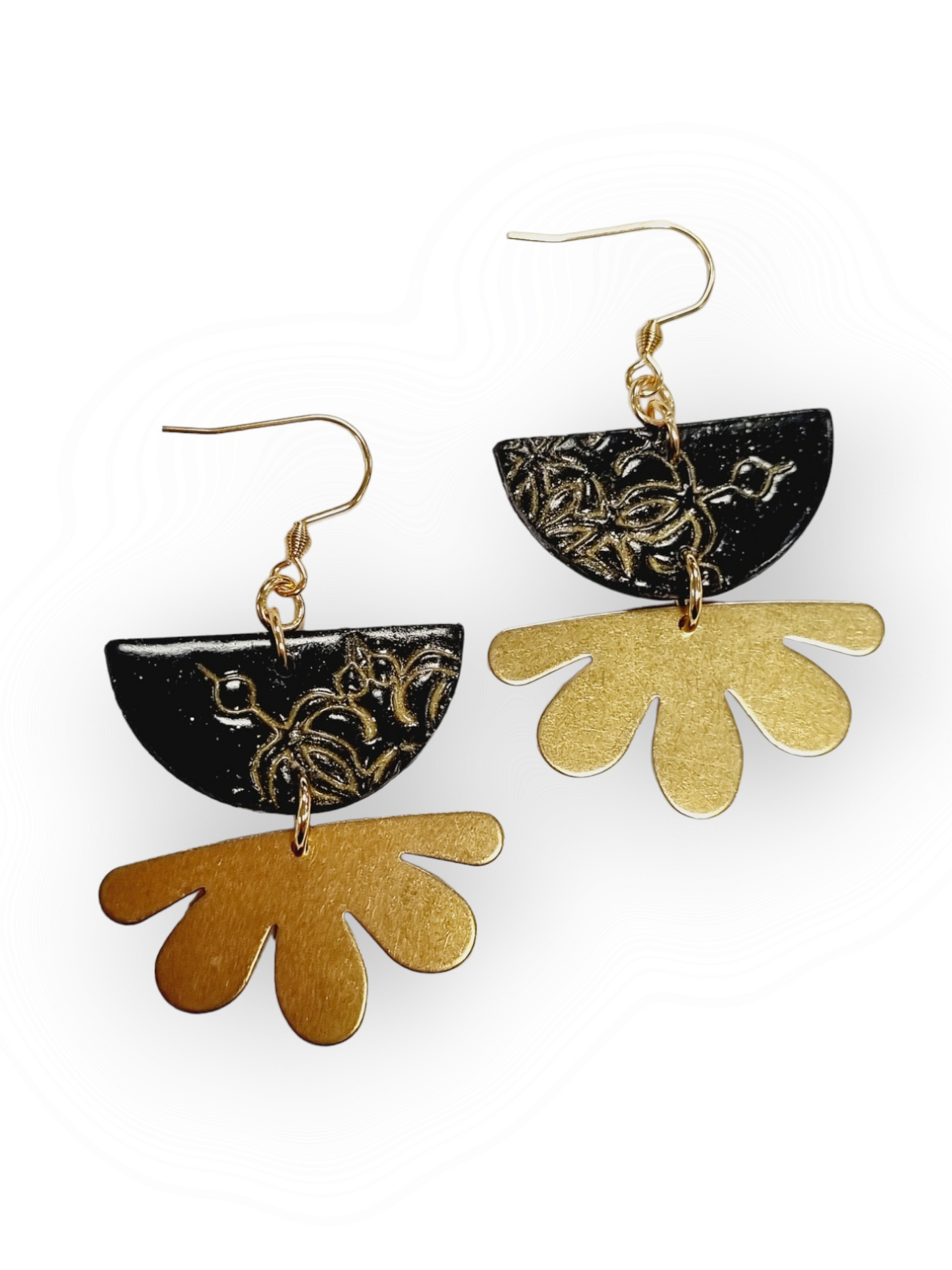 LOVANJU korvakorut Black'n'Gold Flower