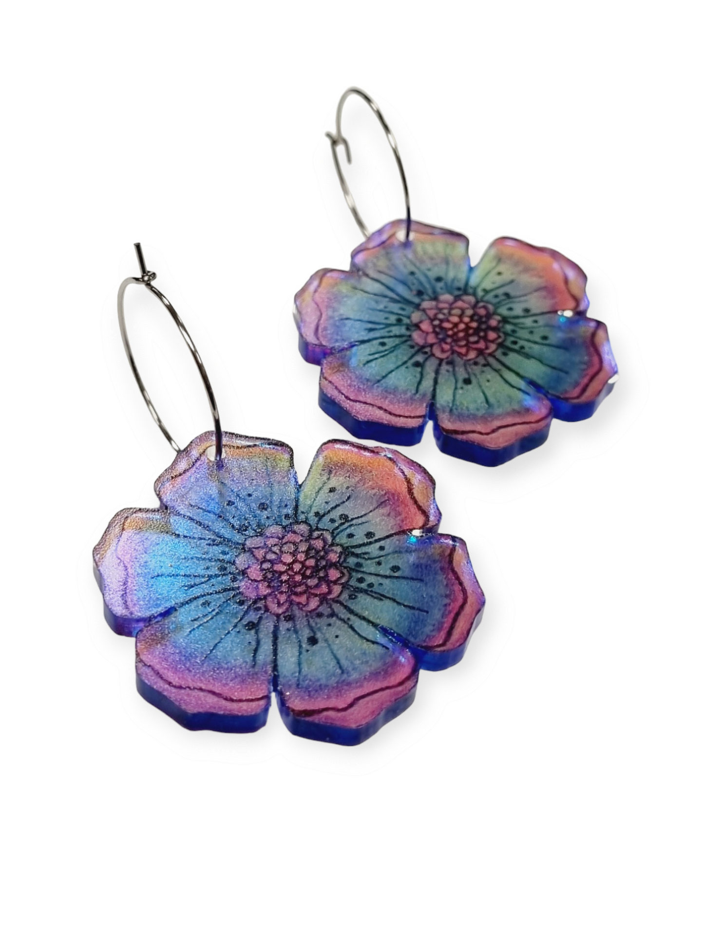Ruffle Army korvakorut Blue Floral Fantasy