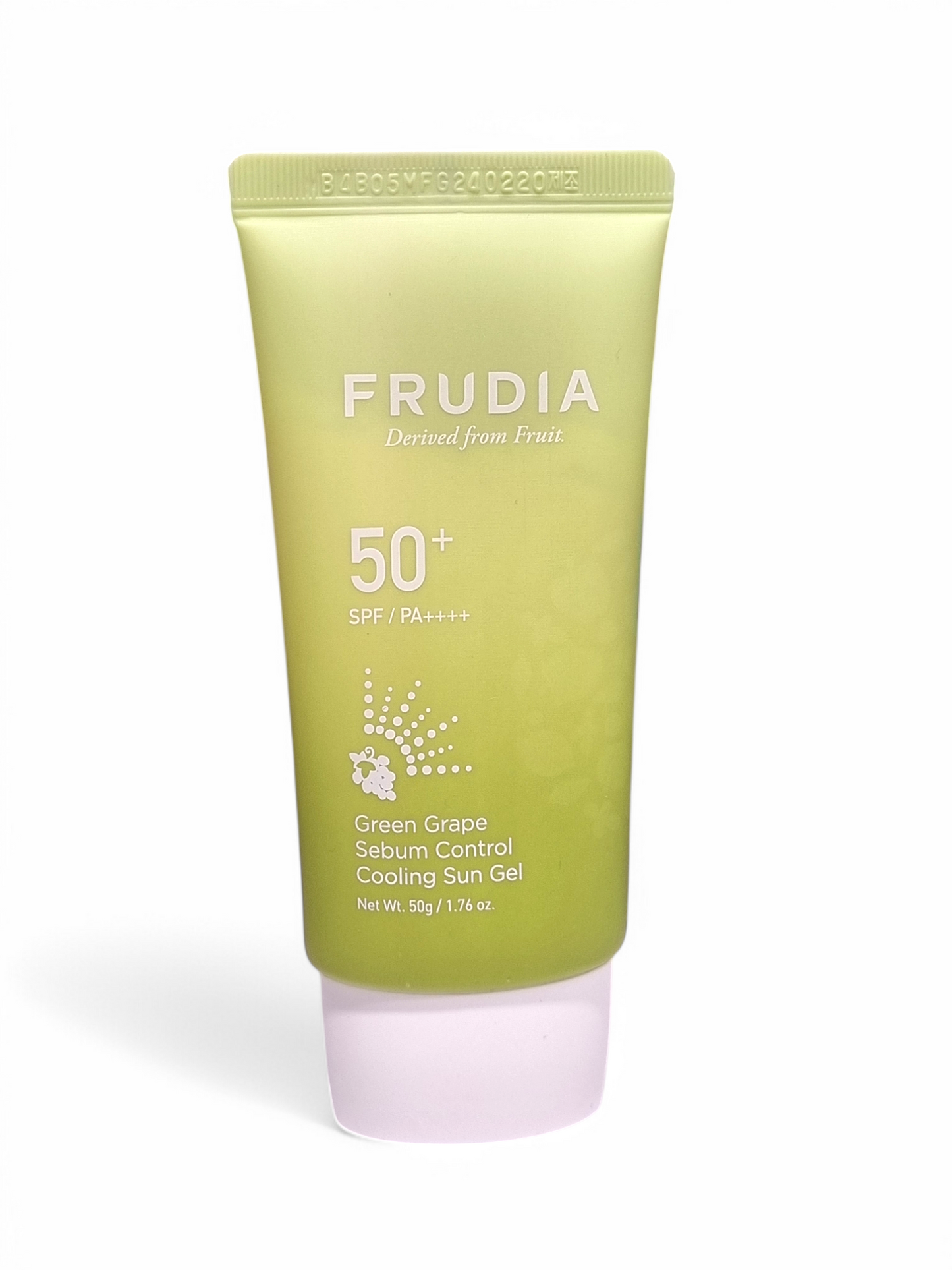 FRUDIA Green Grape Sebum Control Sun Gel SPF 50+ (kevyt geelimäinen aurinkovoide)