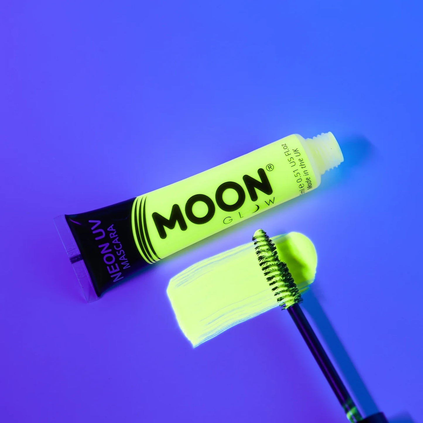 MoonGlow UV-reaktiivinen ripsiväri, keltainen