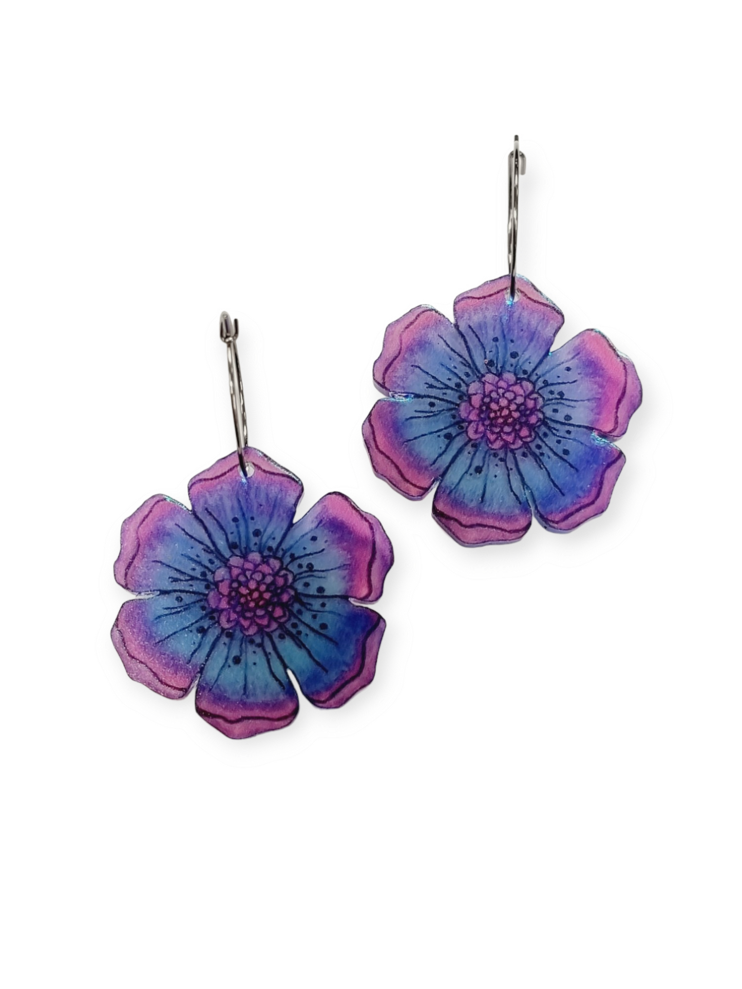 Ruffle Army korvakorut Blue Floral Fantasy