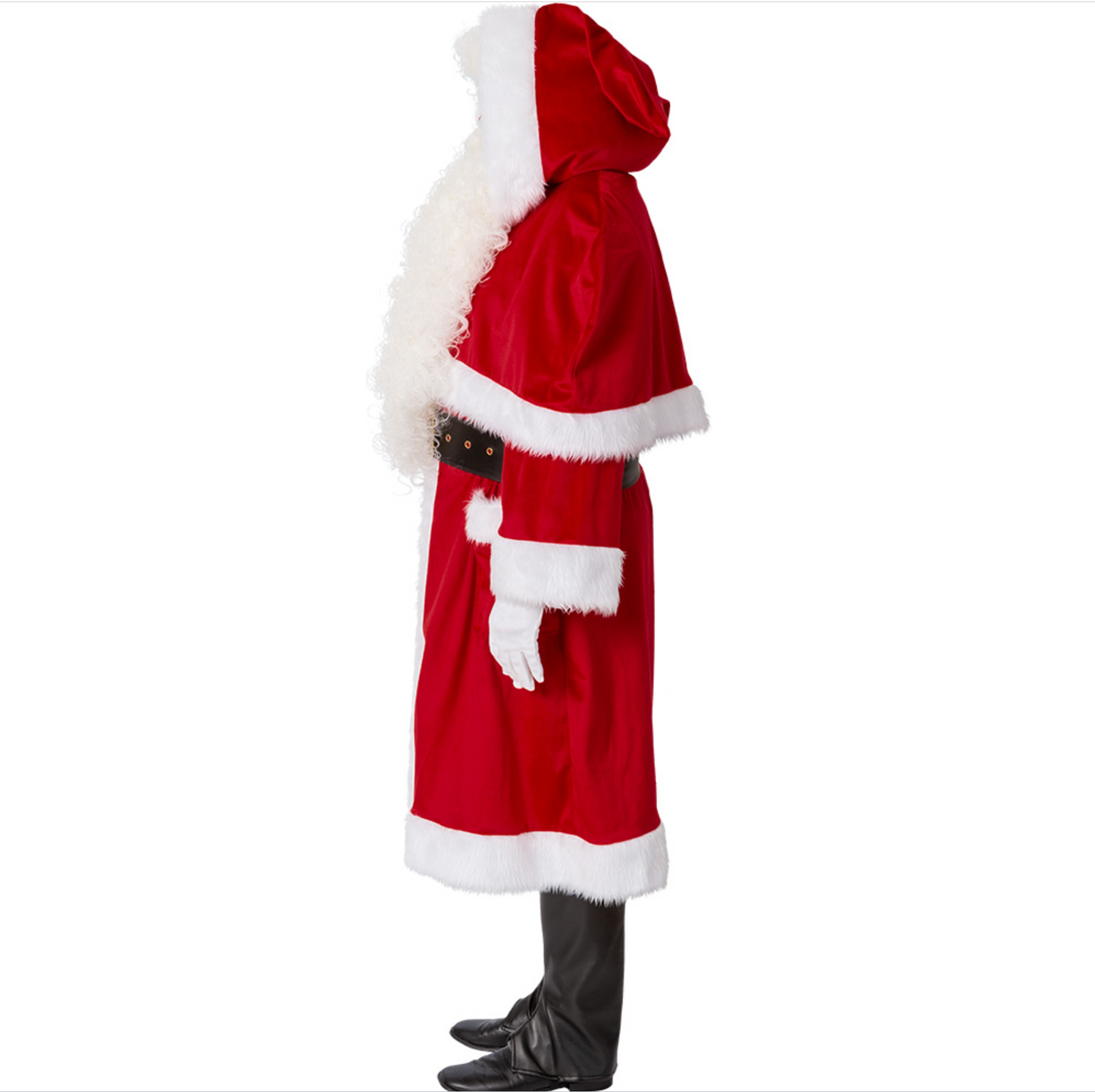 Joulupukin mantteli kiinteällä viittaosalla (koko L-XXL)