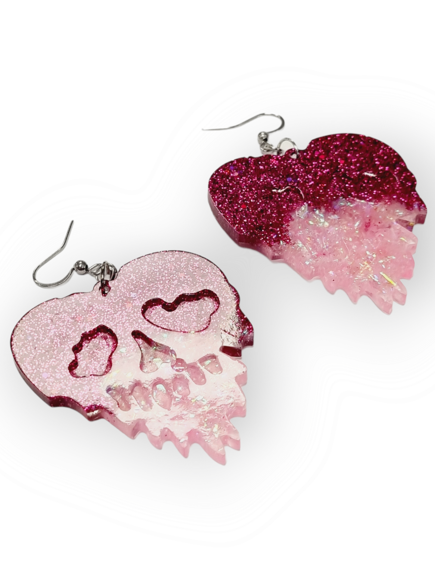 JenniMariaKyllikki korvakorut Drop Dead Heart, fuksia/pinkki