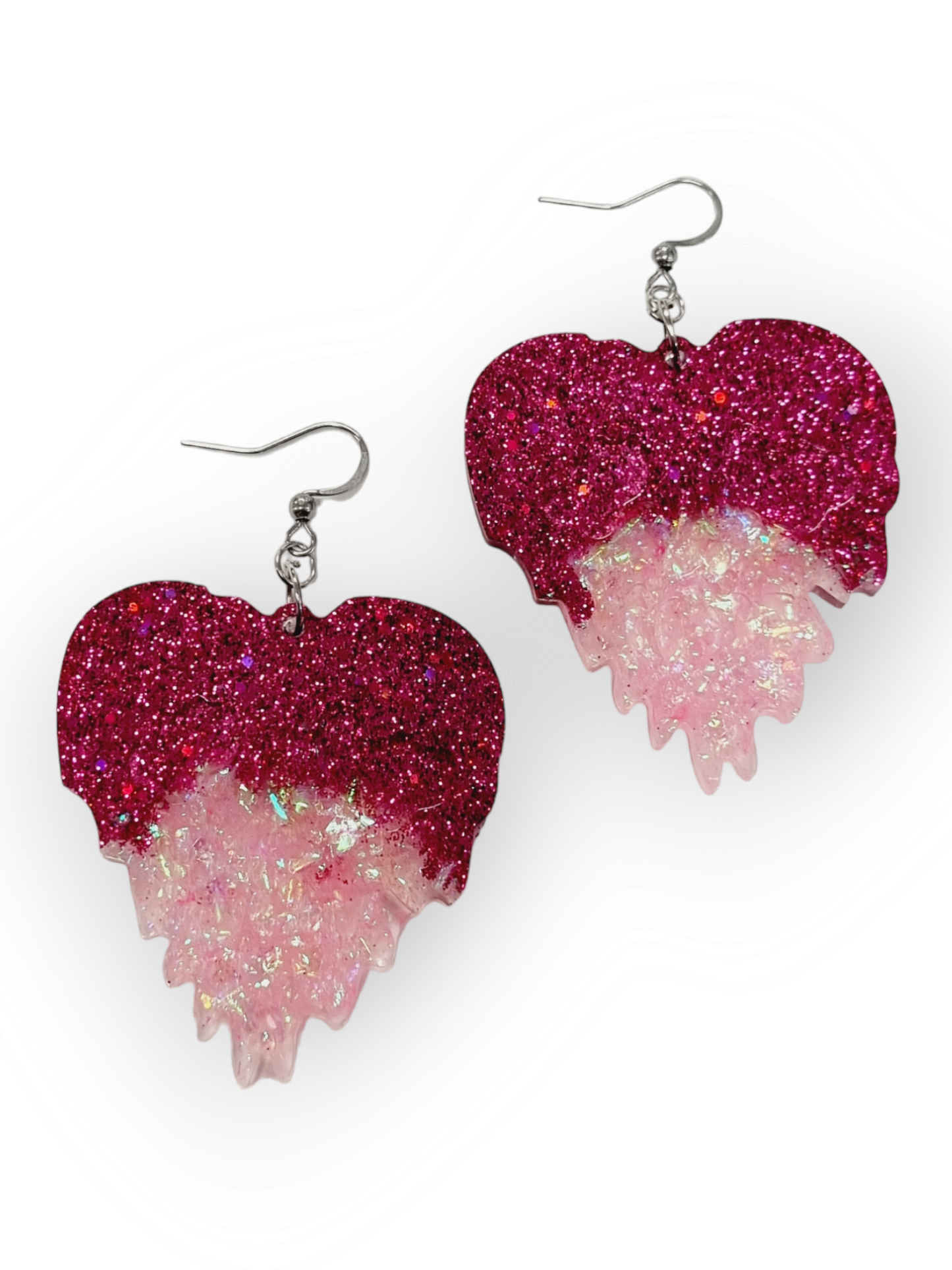 JenniMariaKyllikki korvakorut Drop Dead Heart, fuksia/pinkki