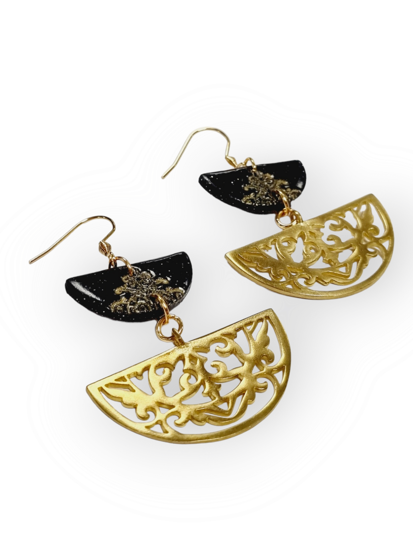 LOVANJU korvakorut Black'n'Gold Ornaments
