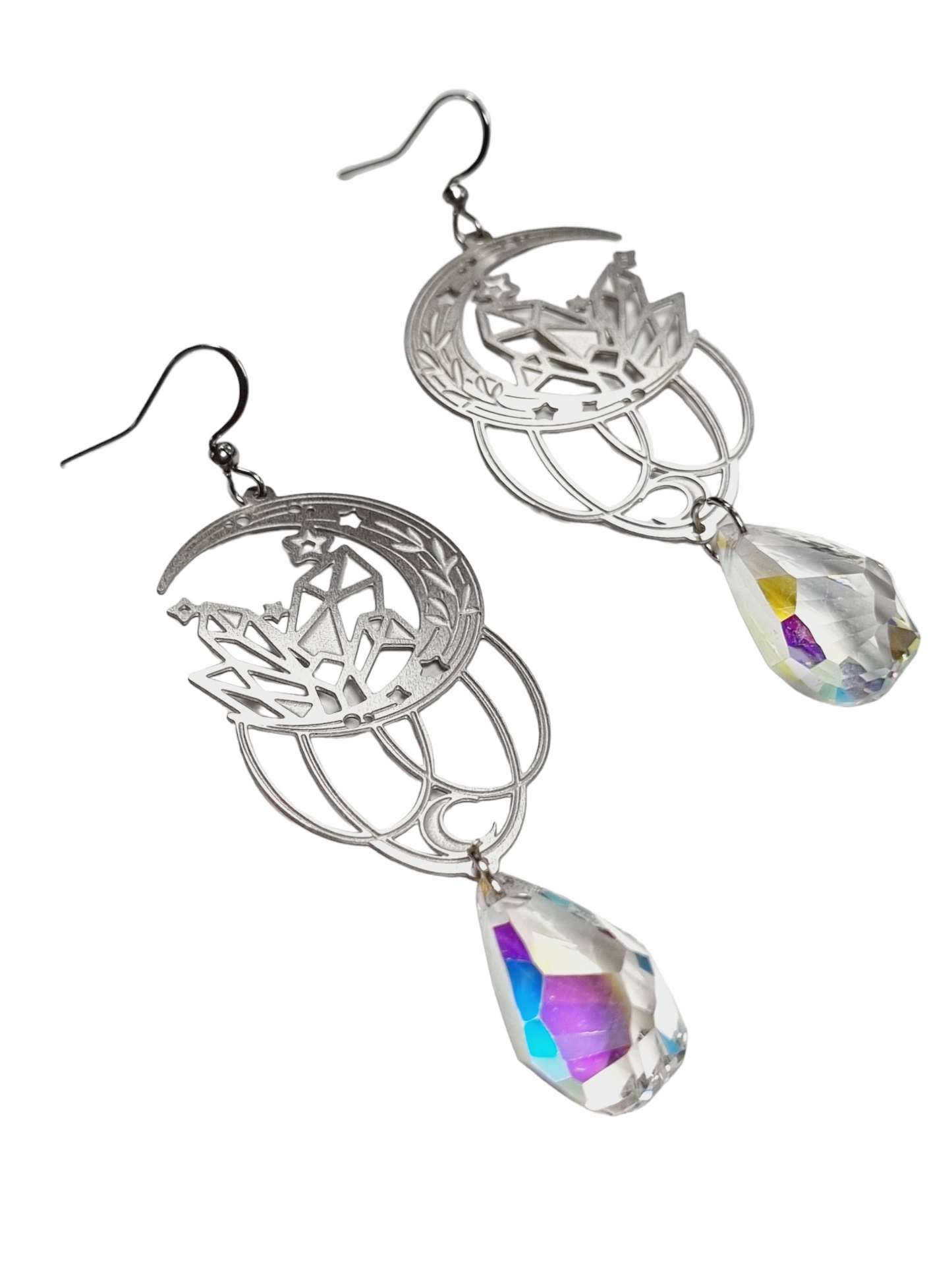 JenniMariaKyllikki korvakorut Moon Crystal, hopea