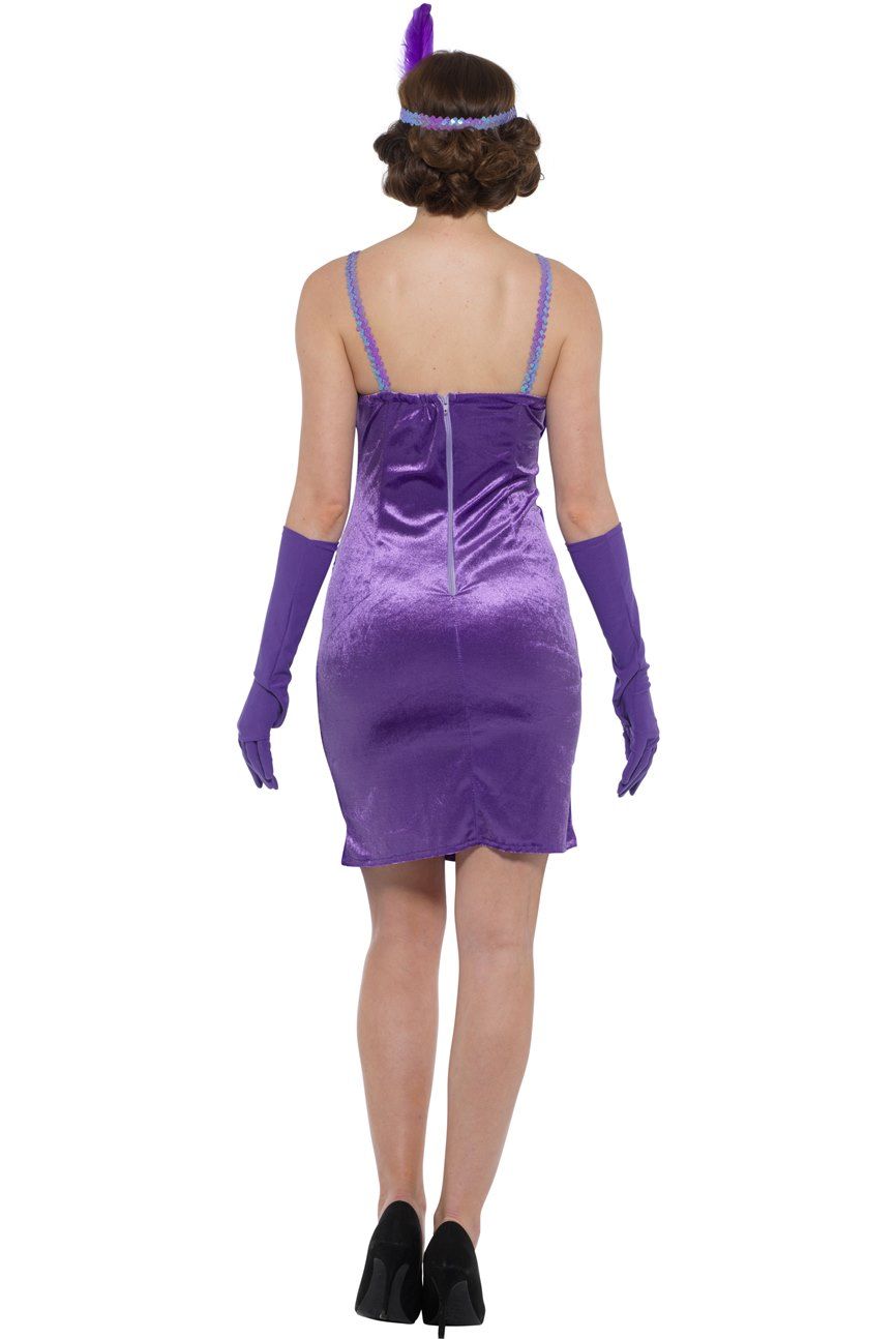 1920-luvun Flapper-asu Purple Velvet