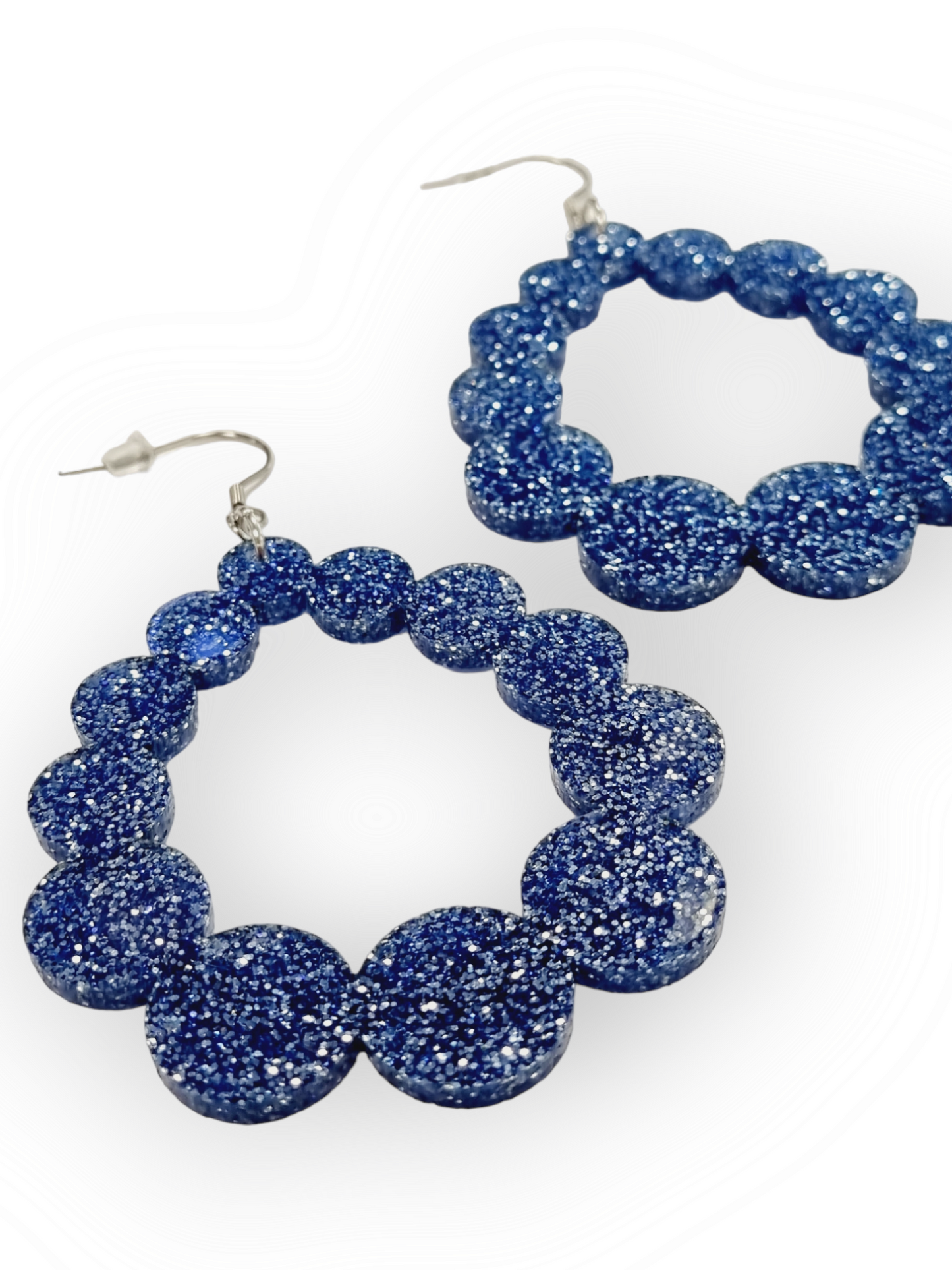Ruffle Army korvakorut Bubble Garland, misty blue