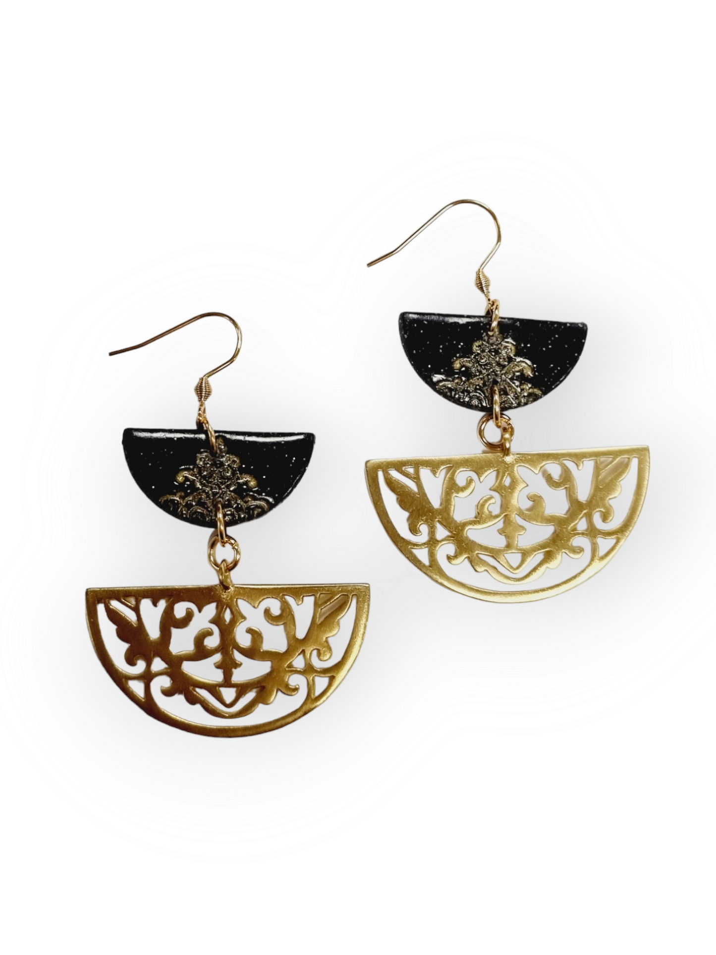 LOVANJU korvakorut Black'n'Gold Ornaments