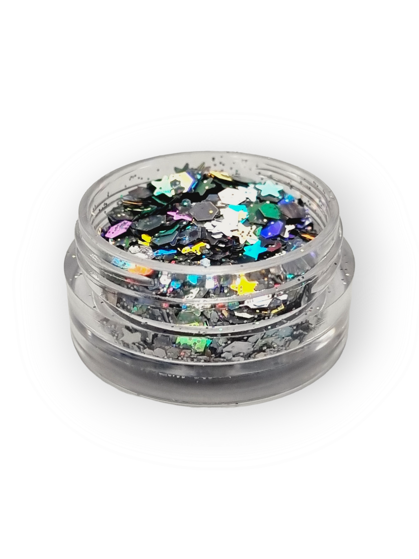 Hologrammihopeinen irtoglitter Silver Milkyway