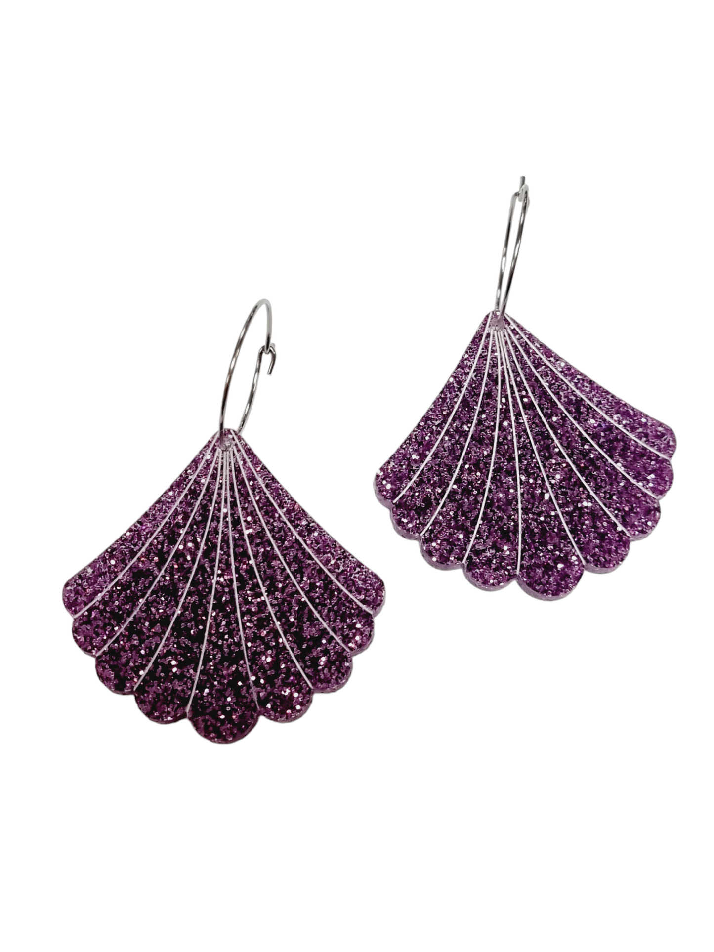 Ruffle Army korvakorut Glitter Purple Seashell