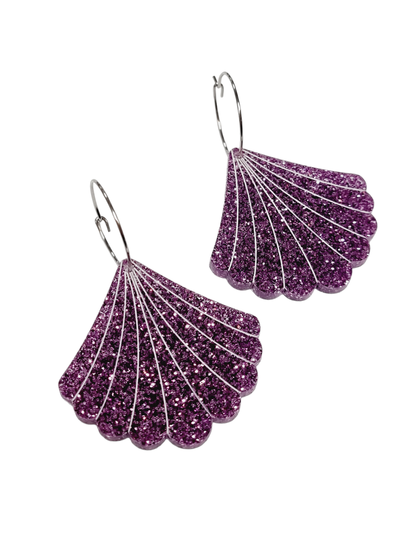 Ruffle Army korvakorut Glitter Purple Seashell