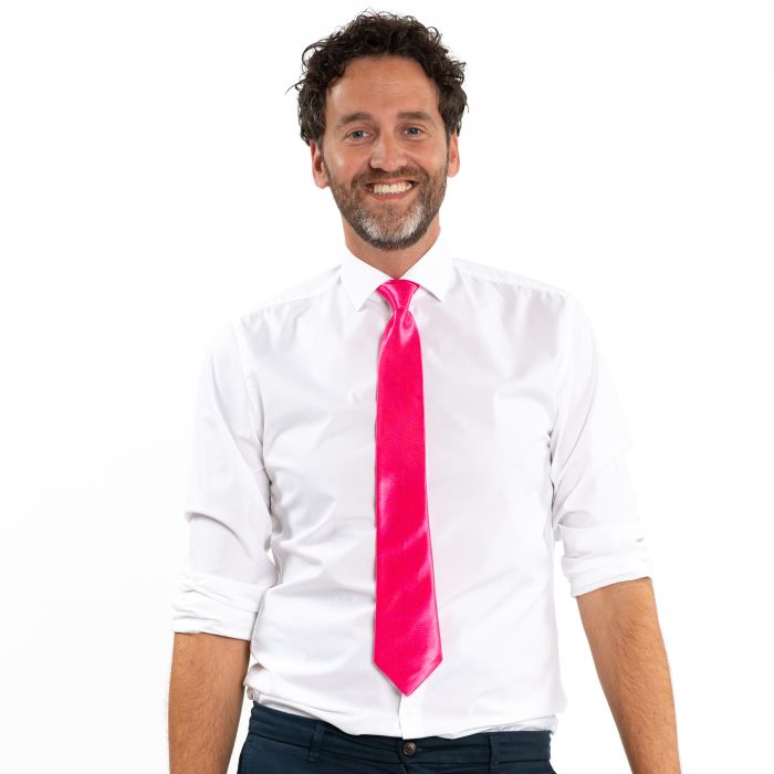 Kravatti kuminauhalla, pinkki