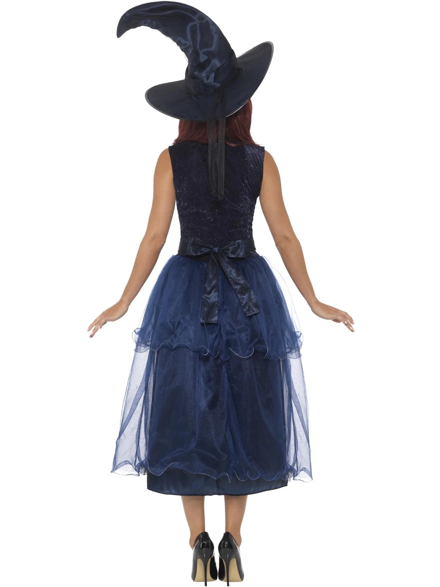 Keskiyön noidan asu (mekko, vyö ja hattu) XL
