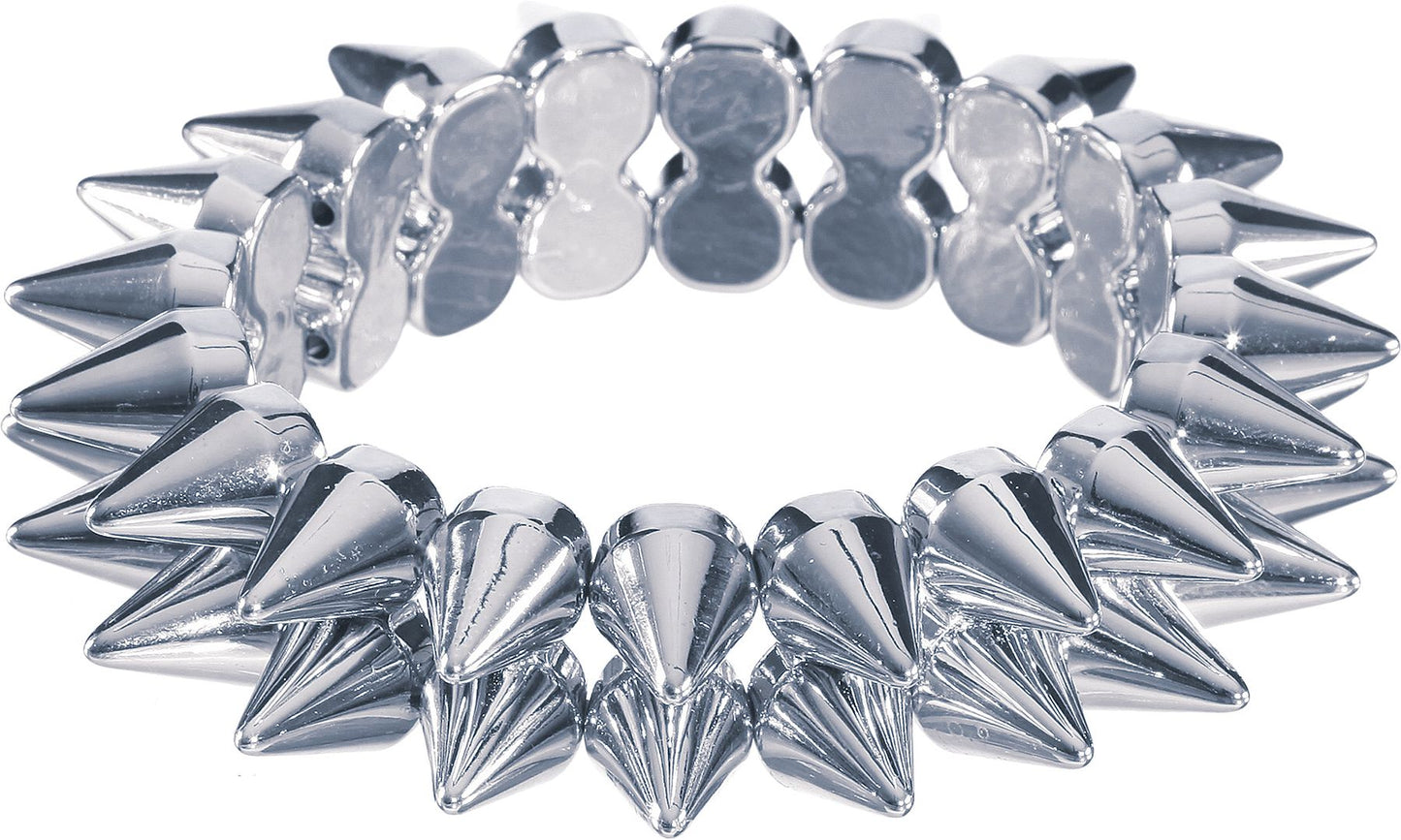 Joustava rannekoru Silver Spikes