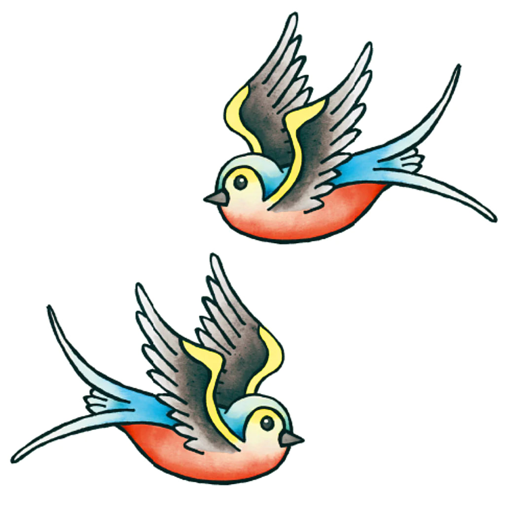 Siirtokuvatatuoinnit Flying Free (2 arkkia)