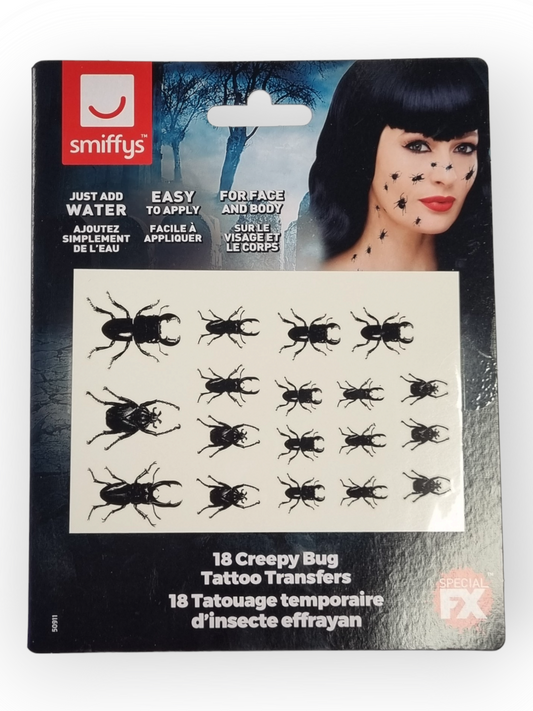 Siirtokuvatatuoinnit Creepy Bugs (18kpl)