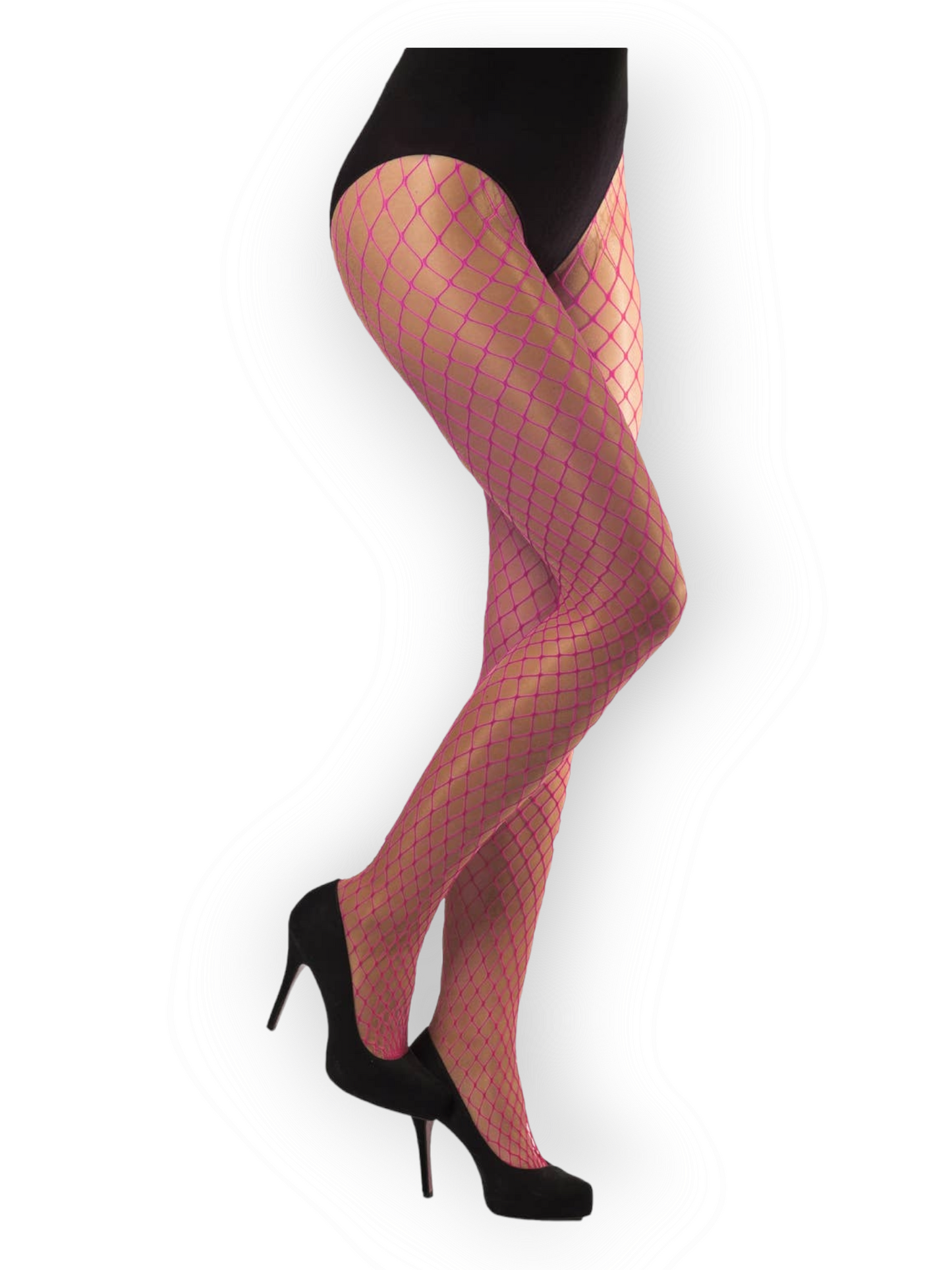 Verkkosukkahousut keskikokoisella verkolla, candy pink