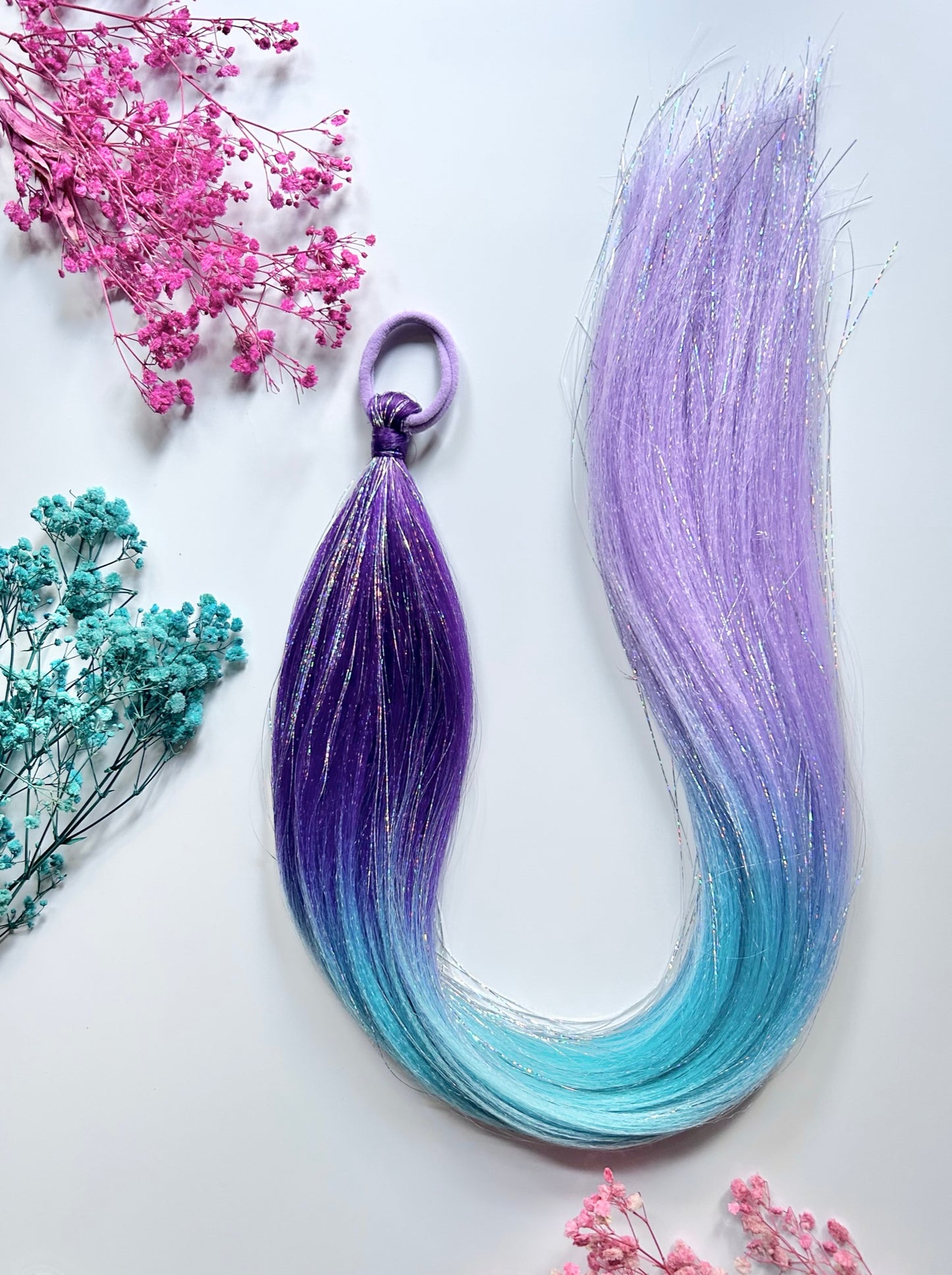 Ruffle Army Dreamy Mermaid -poninhäntä tinselillä