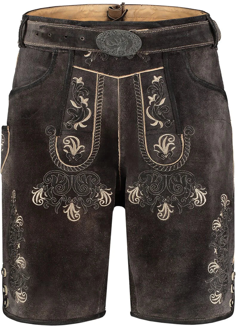 Aidot Oktoberfest Lederhosen nahkahousut, harmaa