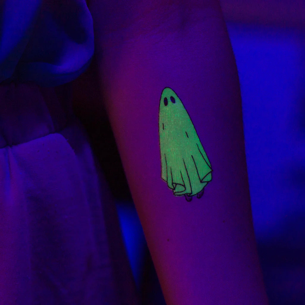 Siirtokuvatatuointi Ghosting Glows Glow In the Dark (2 arkkia)