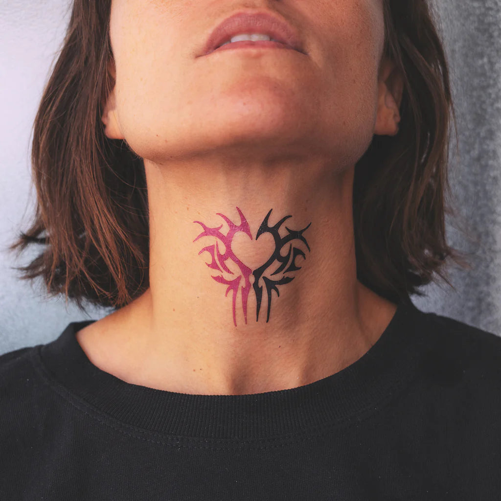 Siirtokuvatatuointi Tribal Heart (2 arkkia)