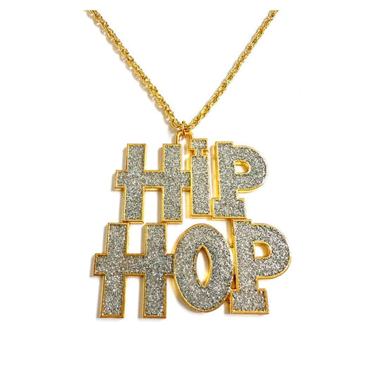 Kullanvärinen riipus hopeaglitterillä Hip Hop
