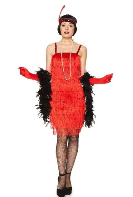 1920-luvun Flapper-asu Red Velvet