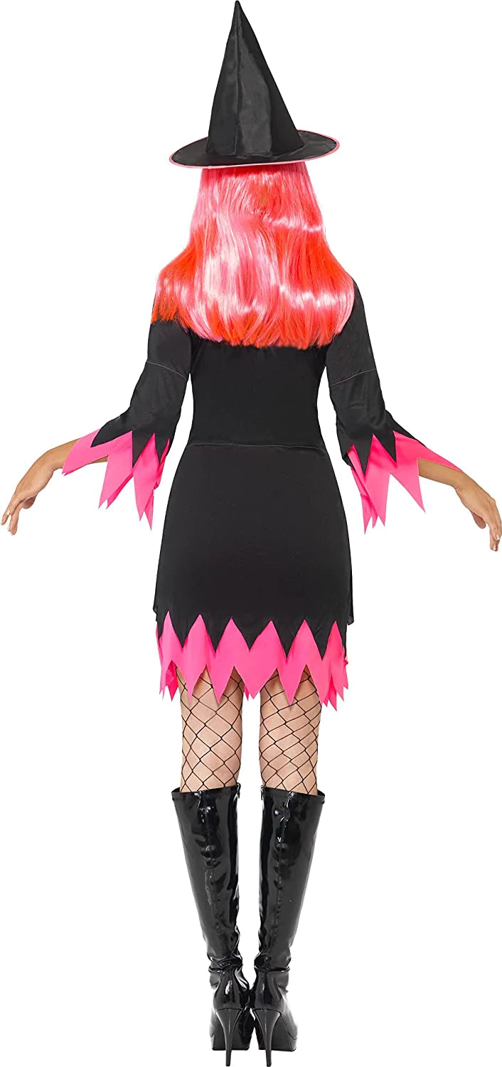 Noidan mekko, hattu ja choker Pink Witch (XS-S)