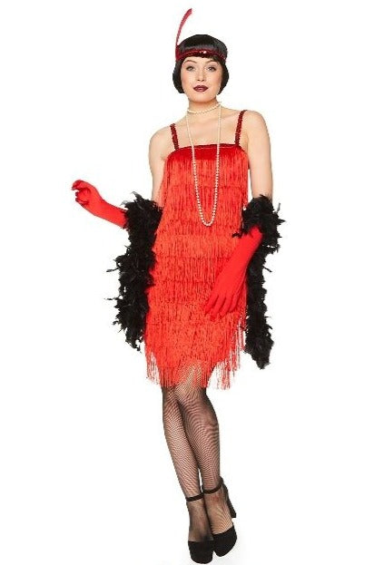 1920-luvun Flapper-asu Red Velvet