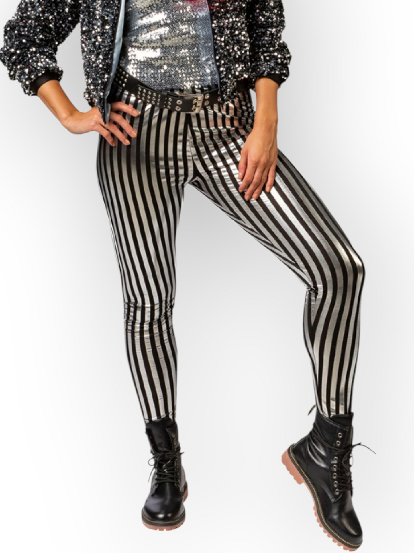 Legginsit Silver Stripes