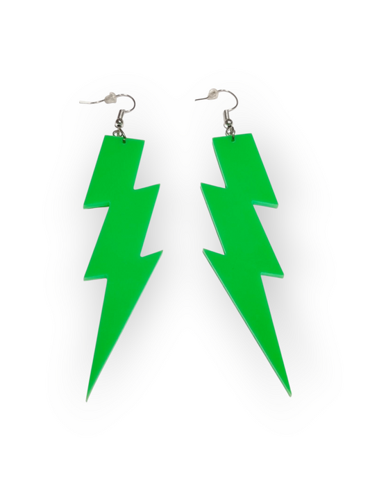 Isot bilekorvikset koukuilla Neon Lightning, vihreä (UV)