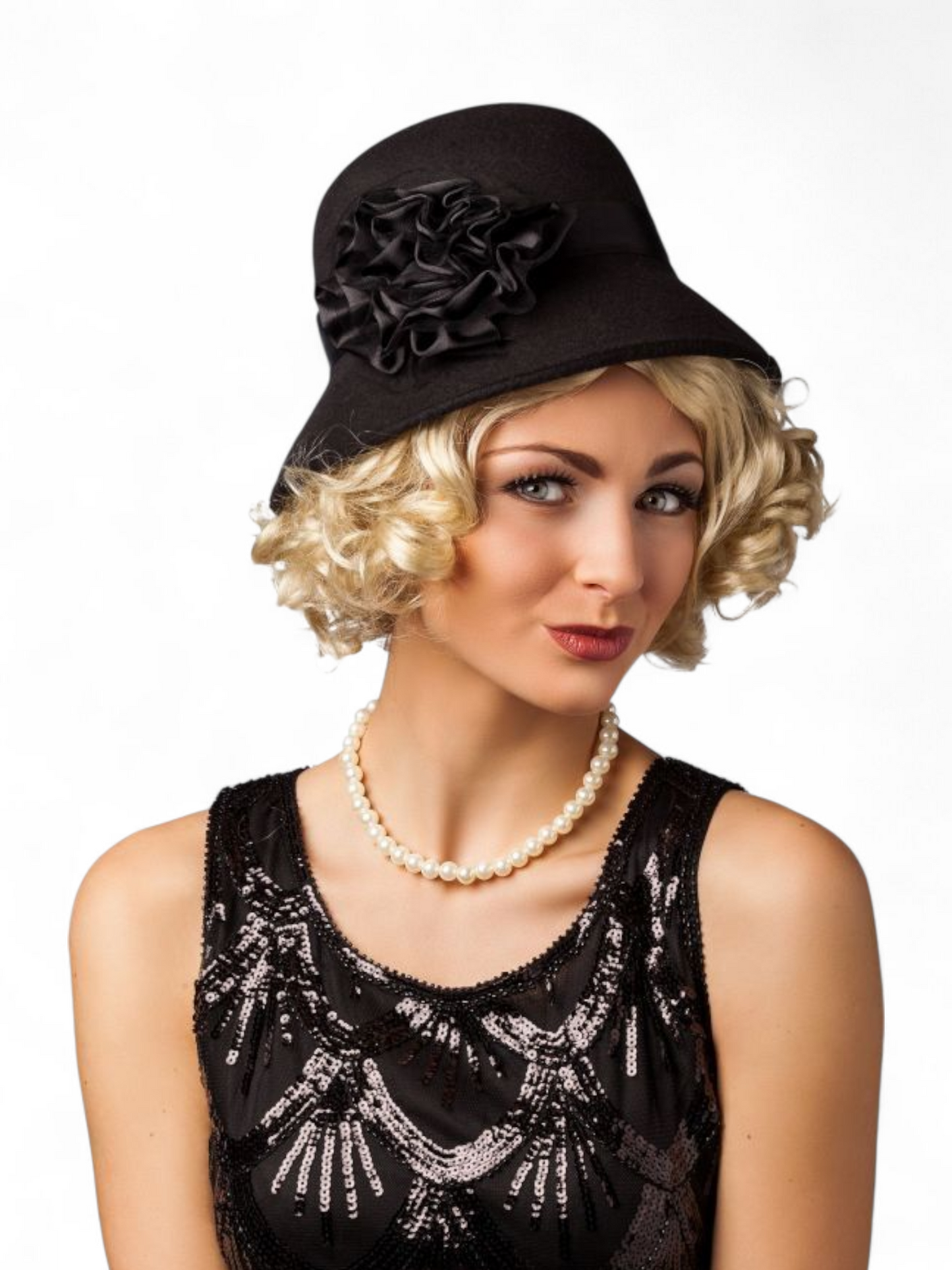 Vintagehenkinen huopahattu Flapper