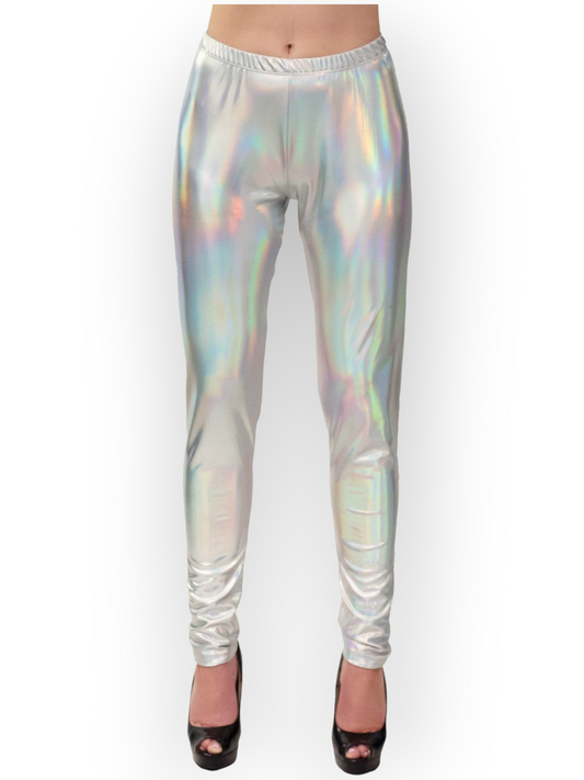 Legginsit Holographic Silver