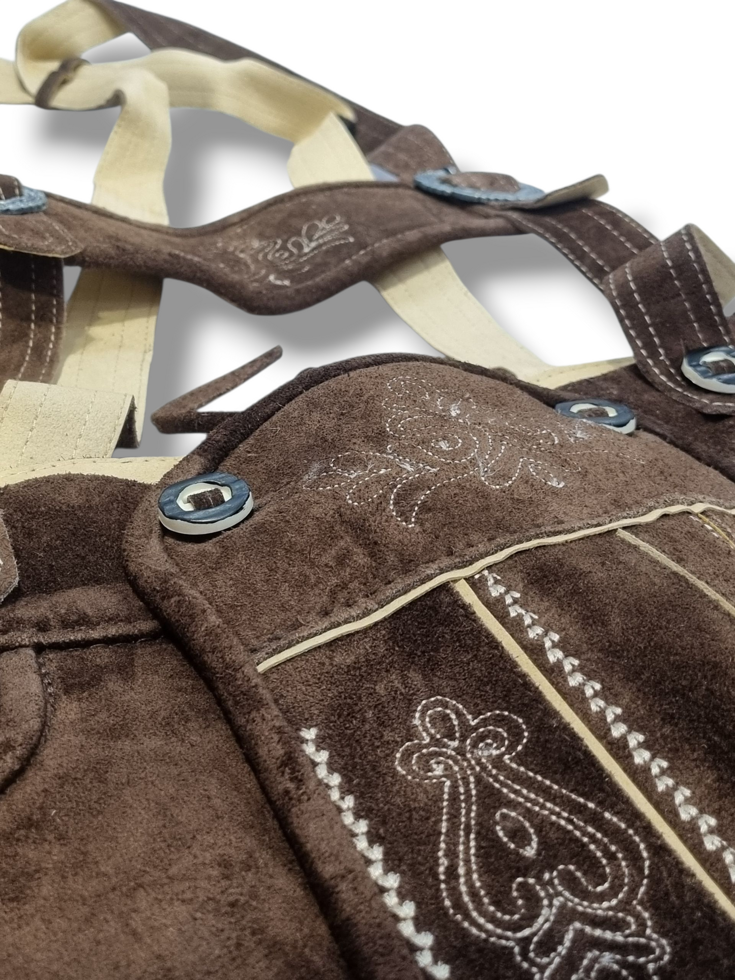 Aidot Oktoberfest Lederhosen nahkahousut, ruskea