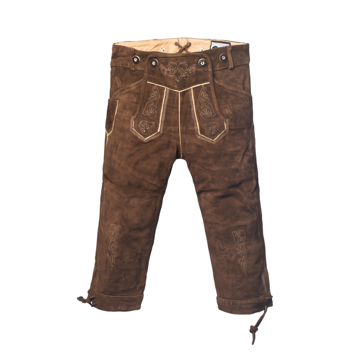 Aidot Oktoberfest Lederhosen nahkahousut Rudi, ruskea