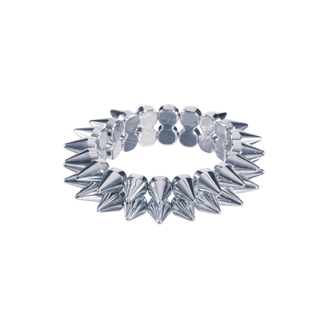 Joustava rannekoru Silver Spikes