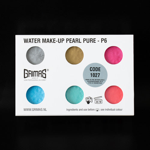 Grimas Water Make-up paletti 6kpl, Pearl