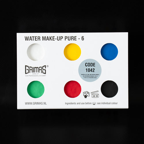GRIMAS Water Make-up kasvomaalipaletti 6kpl, perusvärit