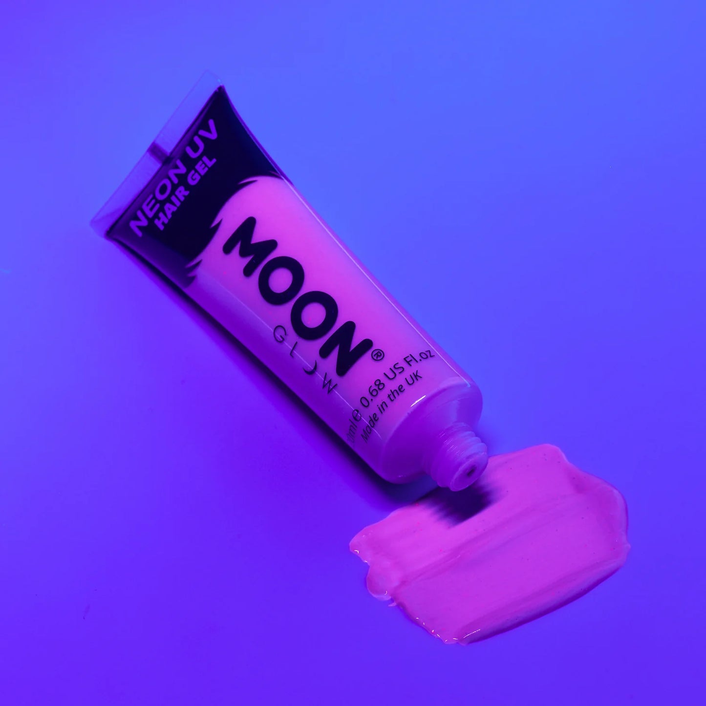 MoonGlow uv-valoissa hohtava hiusgeeli, violetti (UV)