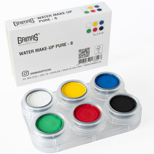 GRIMAS Water Make-up kasvomaalipaletti 6kpl, perusvärit