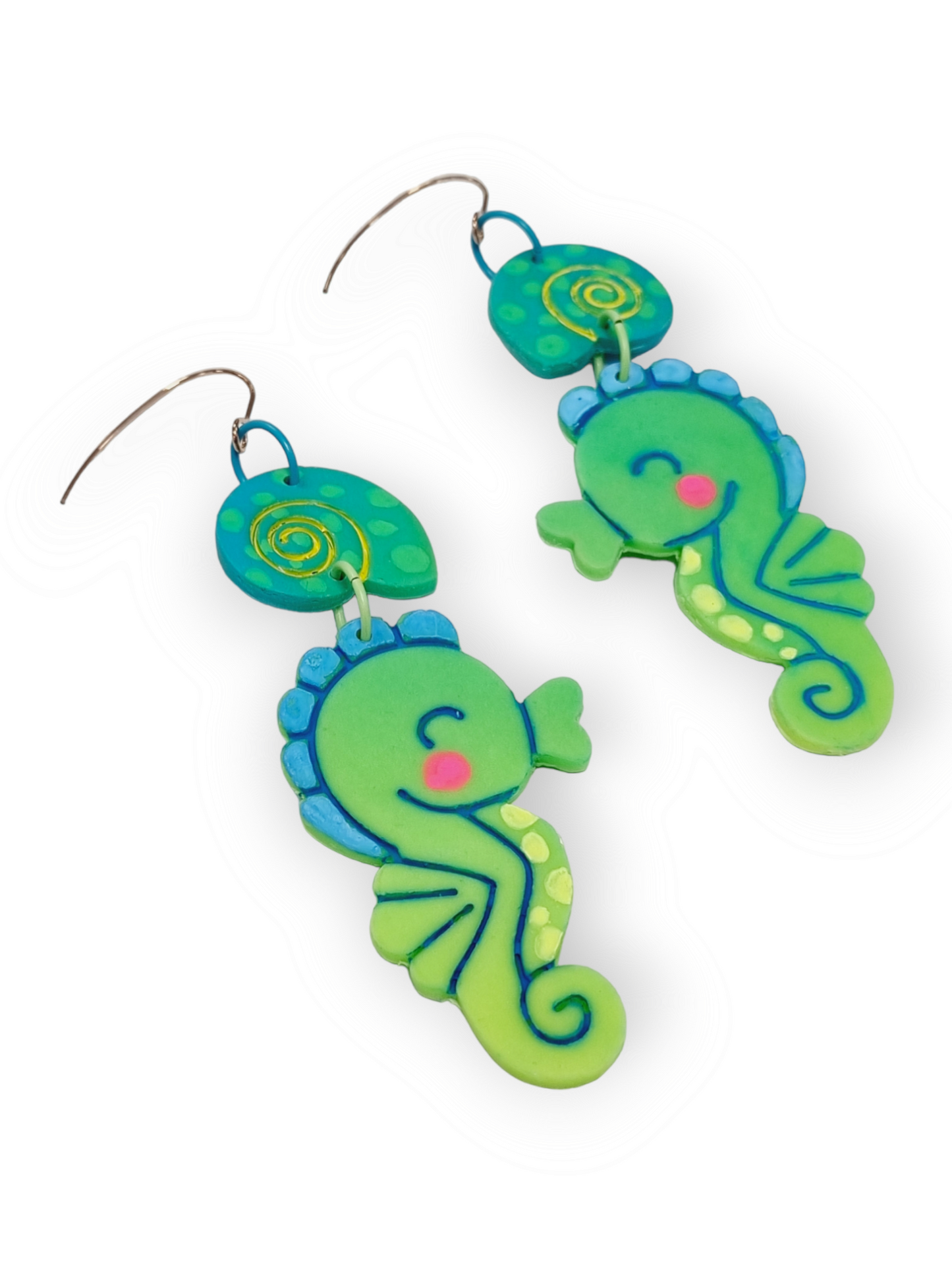 Up The Wazoo korvakorut Cutest Seahorse, green