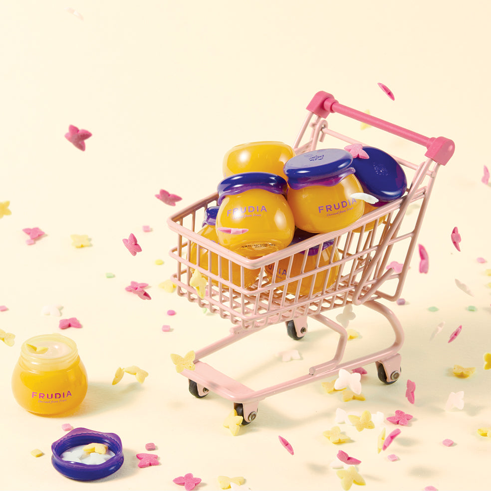 FRUDIA Blueberry Hydrating Honey Lip Balm (kosteuttava huulivoide purkissa)
