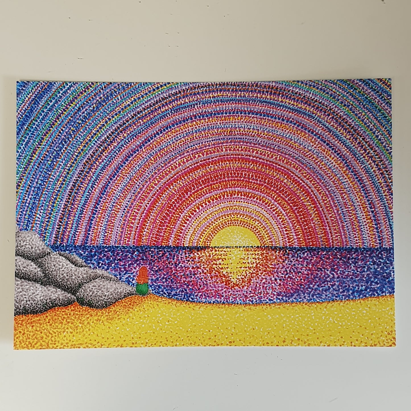 Leinoart rannalla-kortti