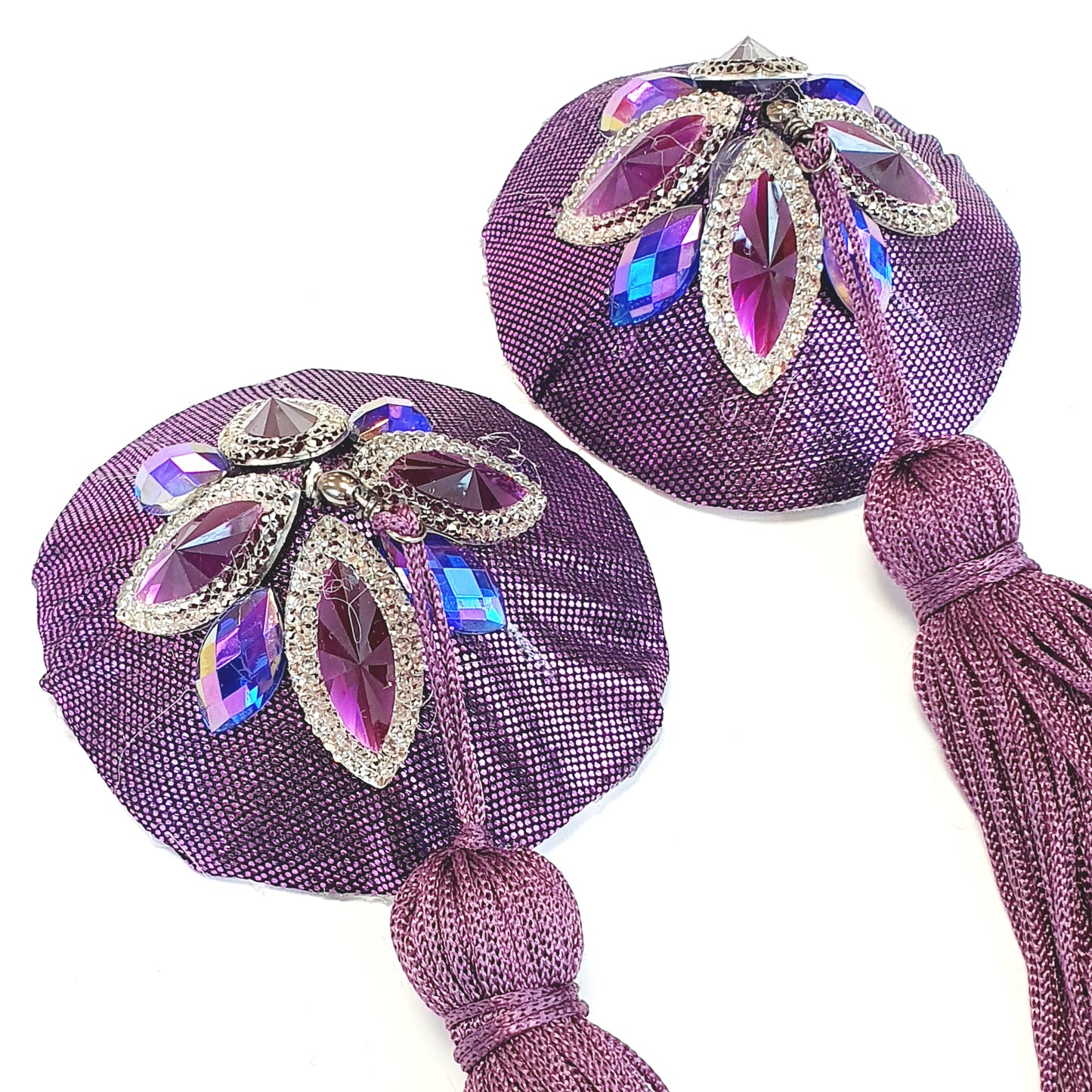 Olivia Rouge tasselit Pyöreä violetti, koko S