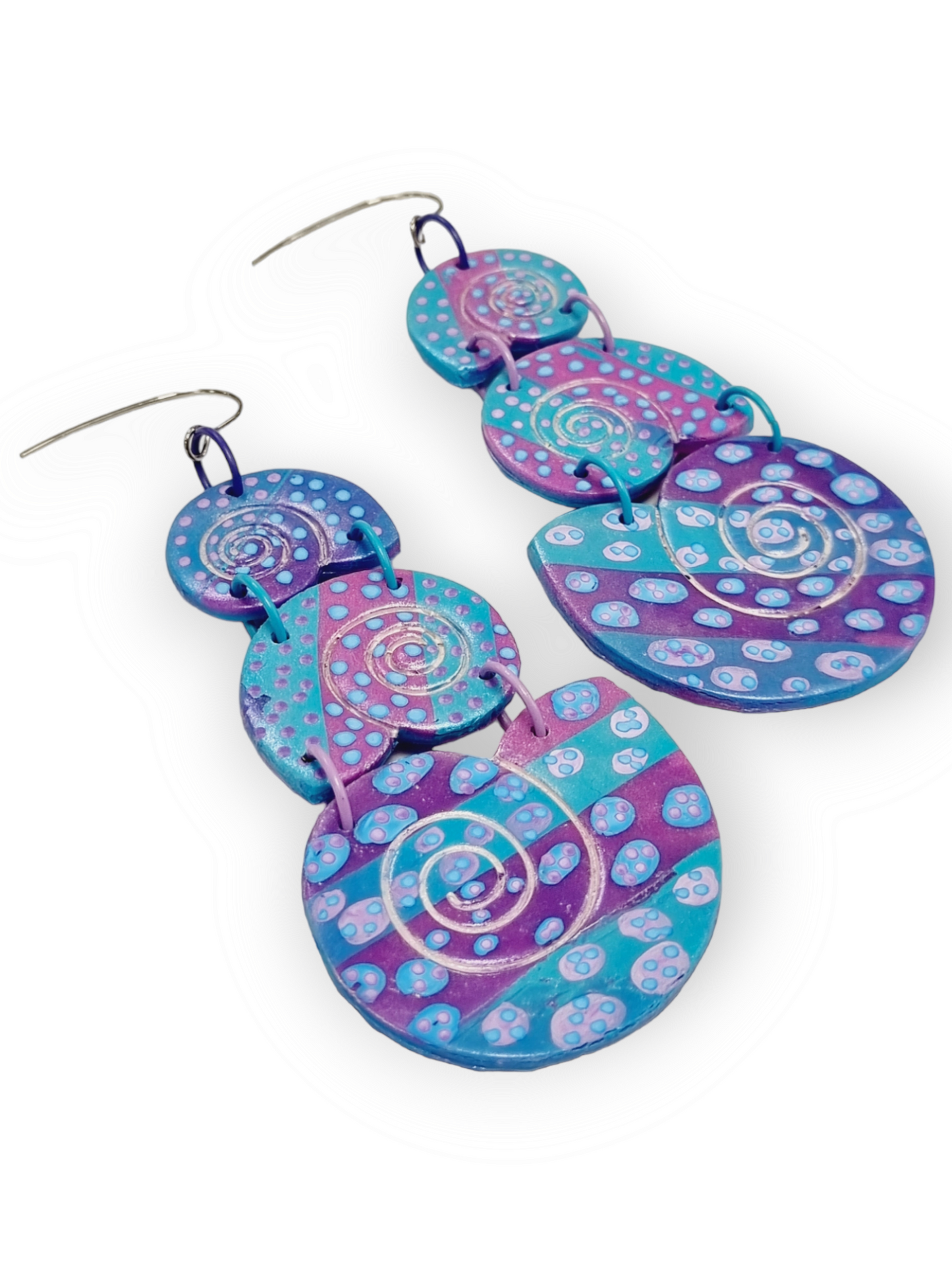 Up The Wazoo korvakorut Sassy Seashells, purple