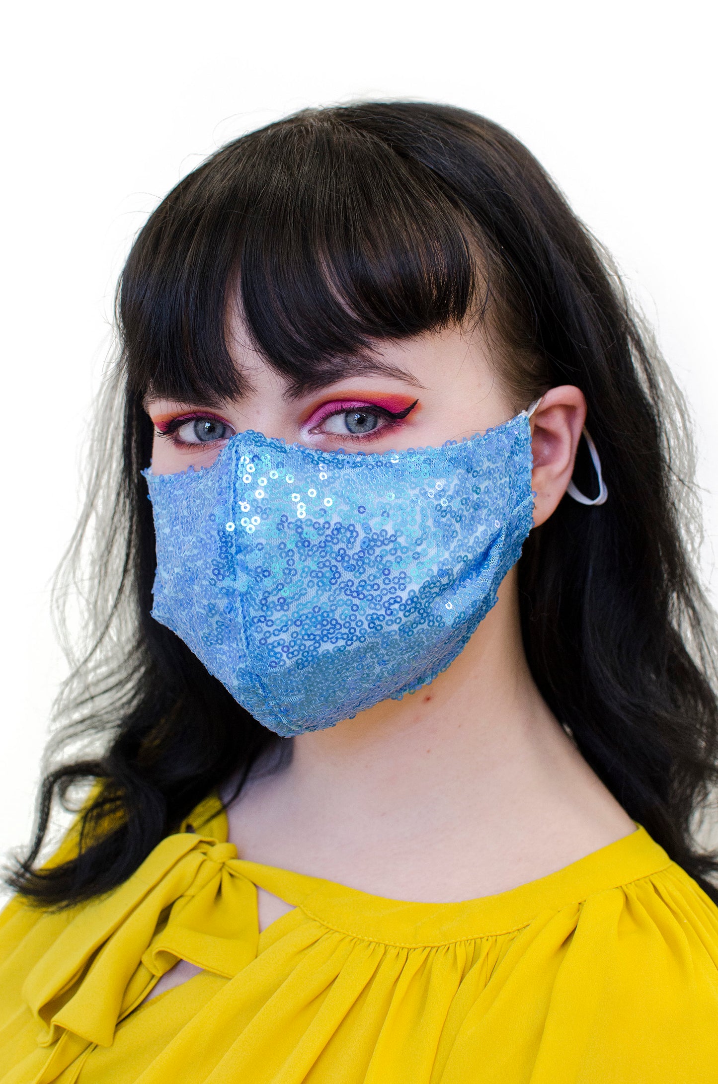 Frida Fiasko paljettimaski Sky Blue