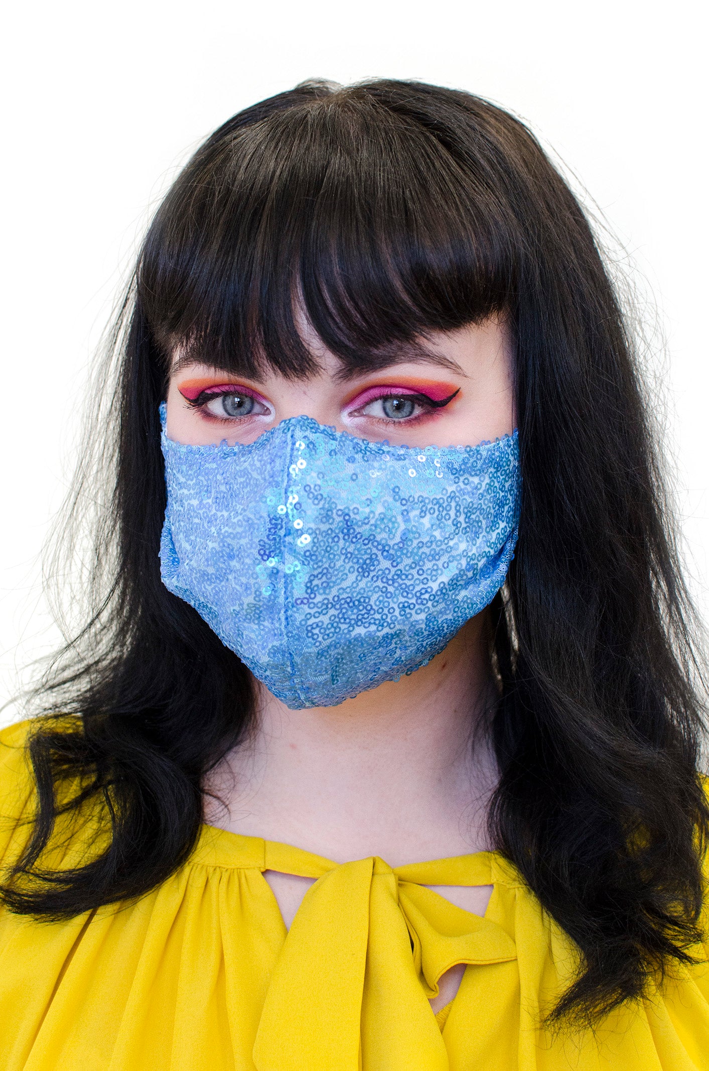 Frida Fiasko paljettimaski Sky Blue