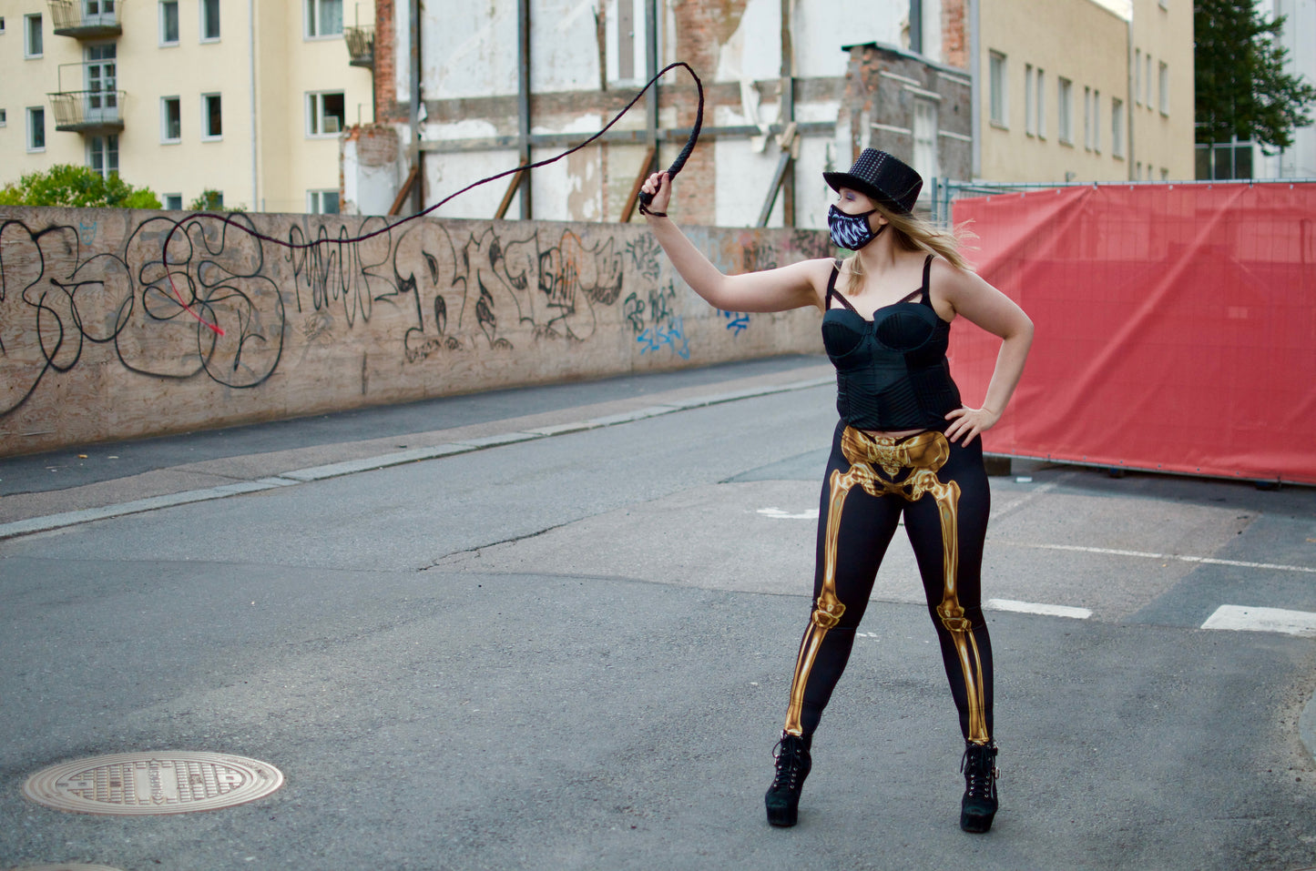 Legginsit Gold Skeleton
